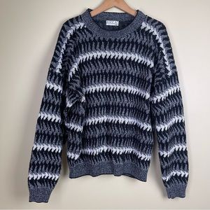 Vintage Grandpa Sweater Gray Black Color Size XL